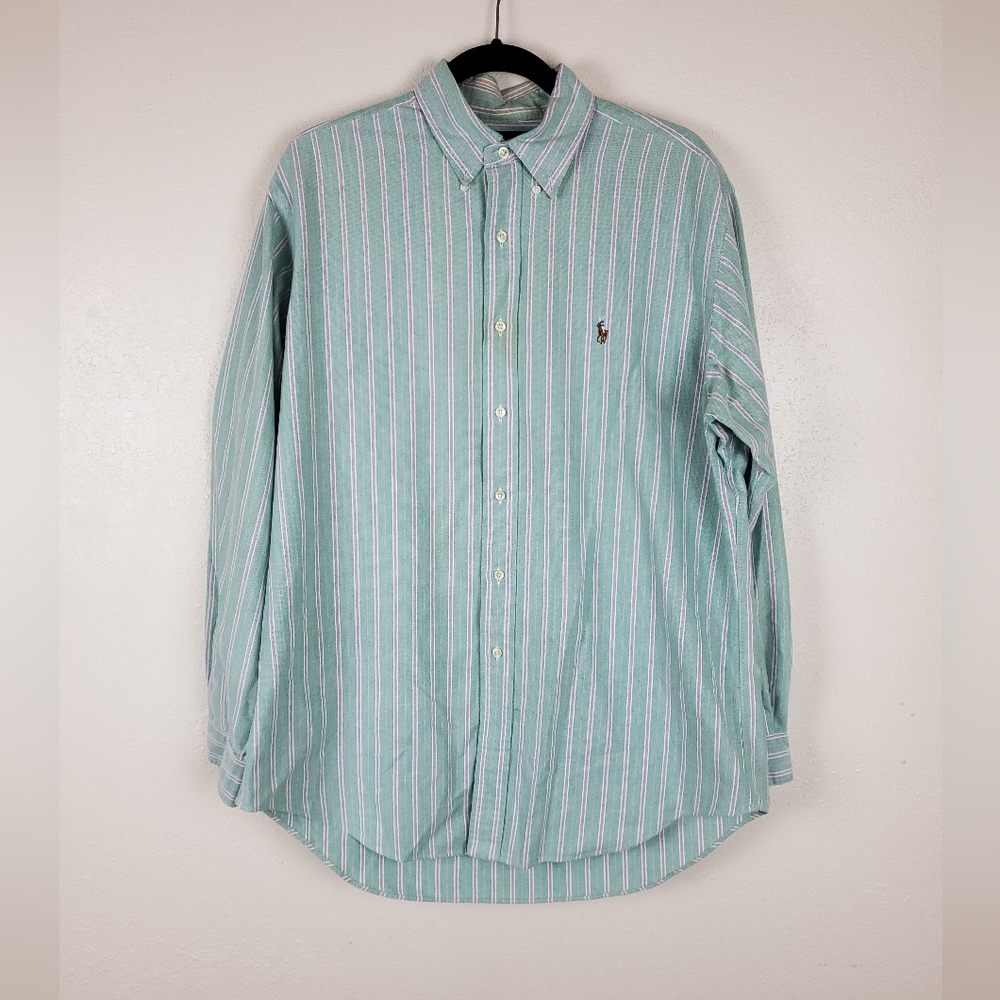 Ralph Lauren Polo Oxford Classic Fit Button Down Shirt Size L